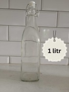 Szklany wazon szklana butelka z korkiem 1 litr jak IKEA Korken
