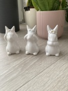 Trzy zające Wielkanoc nie widzę nie słyszę nie mówię