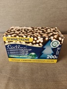 Cortina lampki choinkowe 200 LED zewnętrzne świąteczne ciepły biały
