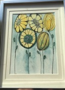 Obrazki z motywem abstrakcyjnych kwiatów 