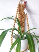 Kwietnik makrama na ścianę MIODOWY (dł. 56 cm)