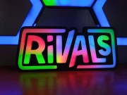 Podświetlany led napis  Rivals RGB LED | Dekoracja 3D | Lampka | Roblox