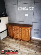 Stylowa Komoda 120` Dąb Rusikalny Złoty Śliczna BEKAS Producent Mebli 