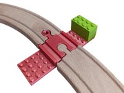 Łączniki (6szt) z możliwością rozbudowy LEGO do torów Ikea, Brio i in.