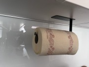Uchwyt na ręcznik papierowy, nowy, metalowy, malowany proszkowo, czarny