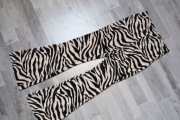 Spodnie dzwony plisowane Primark M zebra szerokie 