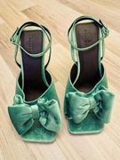 Szpilki buty z kokardą obcasy