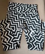 Getry Legginsy Wzór Nowe H&M Czarno Białe M