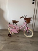 Śliczny Rower dla Dziewczynki STITCH 12/14" | Koszyk | Różowy Retro
