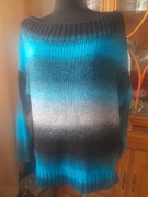 MINOUU piękny neonkowy niebieski czarny szary 