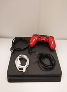 PS4 Slim + Pad czerwony