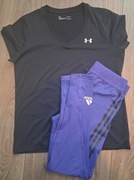 NOWY komplet Adidas _ Under Armour _ legginsy + koszulka r. L _ gratis