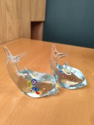 Szklana figurka ryba wieloryb szkło Murano