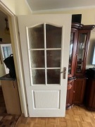 Drzwi wewnętrzne białe 80 P do pokoju+ 70 L do łazienki 