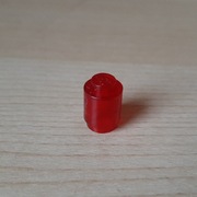 Lego 3062a Trans-Red Brick Round 1 x 1 - Solid Stud, Bottom Lip RZADKOŚĆ 
