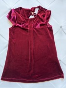 Welurowa sukienka bordo wino bordowa 