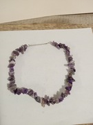 Naszyjnik z ametystów  korale  kamienie naturalne