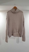 Sweter golf damski szary bardzo ciepły, alpaka H&M rozmiar XS/34/6! 
