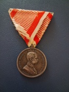 Austro-Węgry Srebrny Medal za Dzielność „Der Tapferkeit” Franciszek Józef I