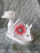 Podstawka wazon wazonik dom królik ozdoba figurka