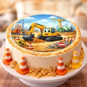 Opłatek na tort koparka dowolny napis 