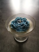 Świeca sojowa ozdobna - Róża w pucharku