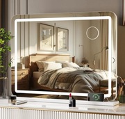 Lustro do makijażu Duże lustro Hollywood z USB i Type-C 