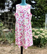 Kolorowa sukienka F&F 50 5XL plus size midi kwiaty floral bawełna retro