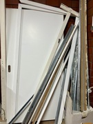 Drzwi suwane z framugami, wszystkie elementy