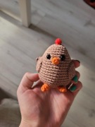 Mała zabawka MAŁY KURCZAK  Handmade na szydełku 