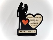 Podziękowanie winietka 2w1 dla gości weselnych drewniane ślub JEDYNE TAKIE!