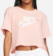 Koszulka damska Krop Top S Nike DZ3519-697 morelowa