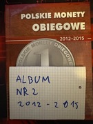 Monety obiegowe z lat 2012 do 2015 Album nr 2 