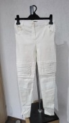 By Me białe woskowane spodnie 38