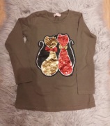 Bluzka z kotkami cekinowymi r.152