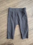 George Disney Baby legginsy niemowlęce grafitowe prążek basic 68