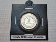 1 zł złoty 1993 Stan I menniczy (1)