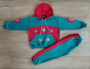 Ciepły dres bluza z kapturem + długie spodnie 134/140