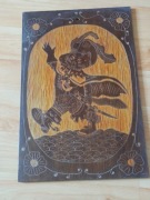 Obraz na drewnie vintage PRL 