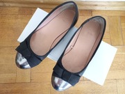 Czarne skórzane buty United Colors of Benetton 37