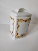 stary zabytkowy antyk vintage pojemnik z pokrywką porcelanowy Bogucice