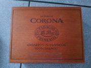 Kolekcjonerskie pudełko po cygarach CORONA LA PAZ + tuby tubki 17 sz.