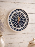 Zegar ścienny cichy ceramiczny 27,5 cm ceramika Bolesławiec Z.C.B.