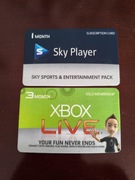 Karta Xbox live xbox360