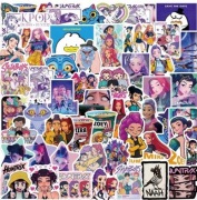 Naklejki „Demon Hunters” K-POP / Łowczynie Demonów – 15 szt.