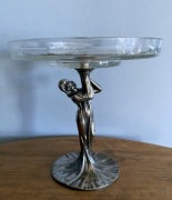 Polska secesja Bracia Henneberg figuralna secesyjna patera 