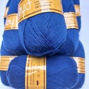 Wełna włóczka motki niebieski kobalt zestaw 10 motków 