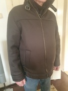 kurtka męska pilotka motocyklówka  zimowa roz M zamek ciemny brąz + prezent