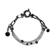 SREBRO 925 bransoletka patchwork ankier kulki krążki beads charms 12g