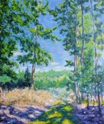 Olej/płótno "Las na Pałukach"